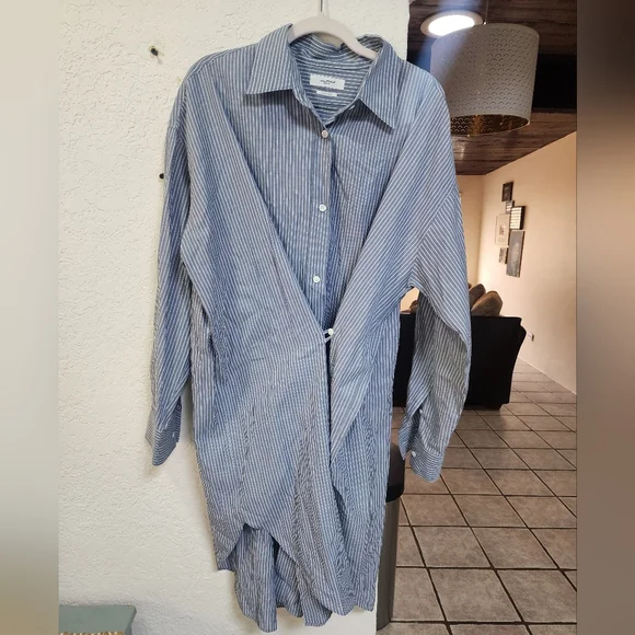 Isabel Marant Étoile Seen Striped Cotton Shirt Dress size 36